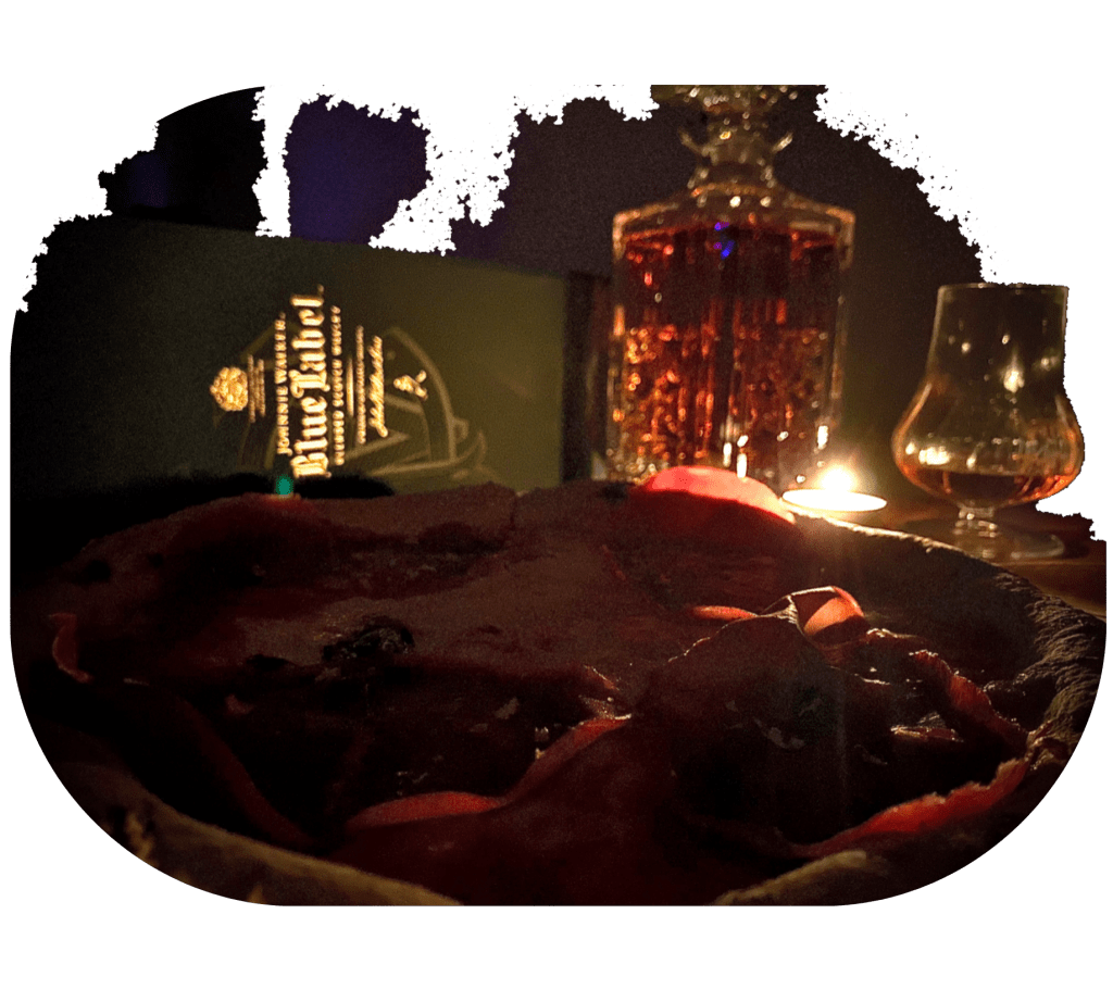 whisky and pizza
